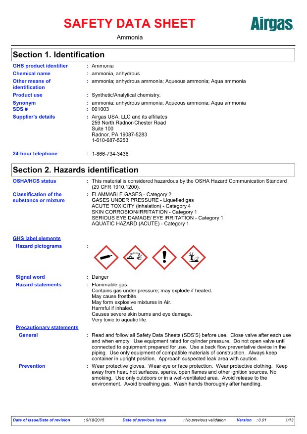 Hydrogen Gas: Hydrogen Gas Sds